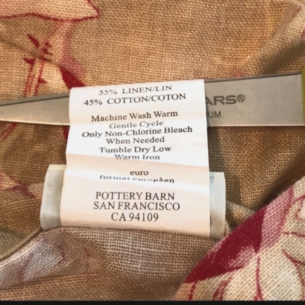 Pottery Barn set of 3 Manchester Rose euro square pillow sham vintage floral - Picture 4 of 7
